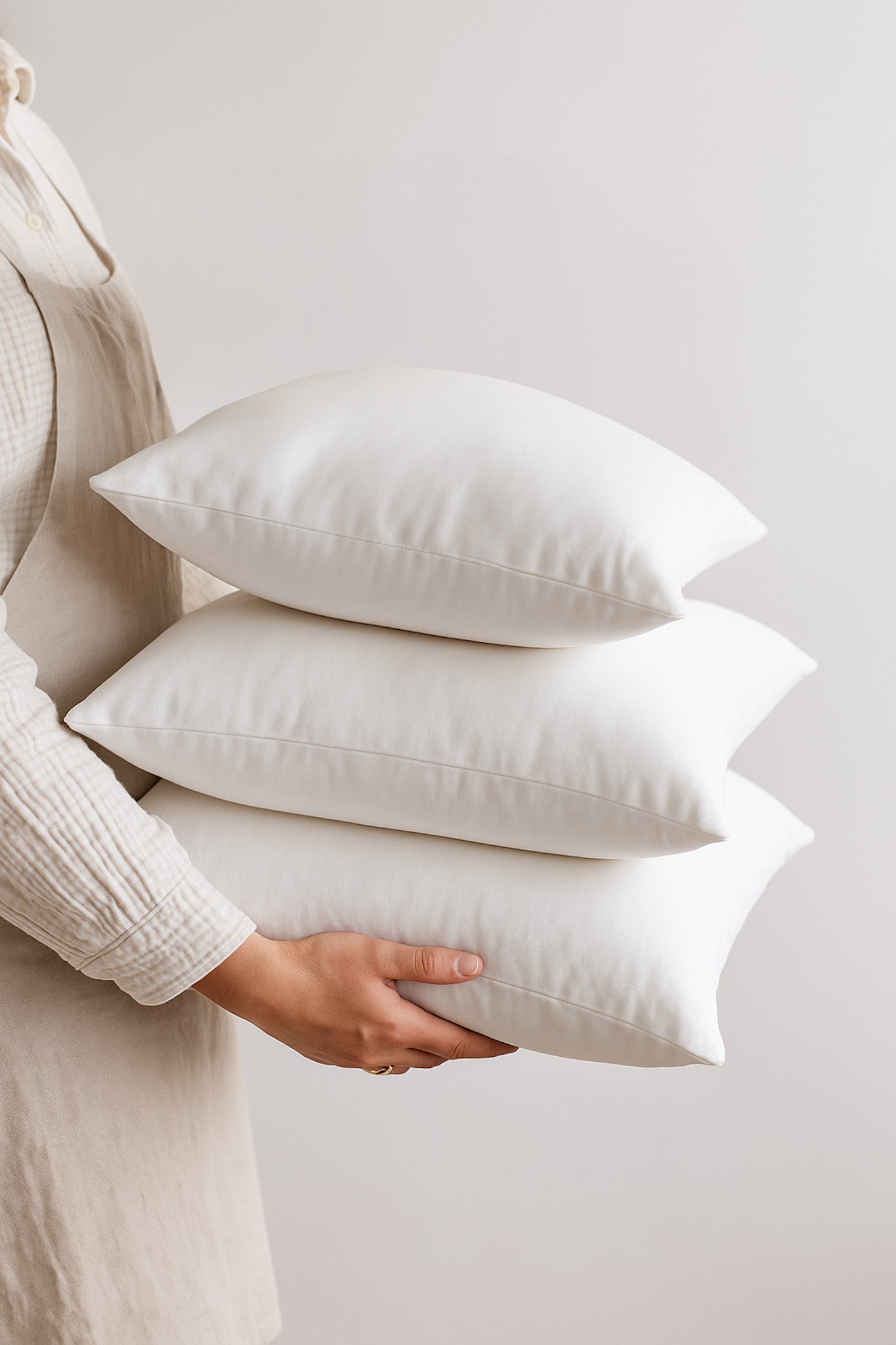 Eco-friendly BioLoft cushion insert bundle – biodegradable vegan fill, cotton cover, fits Hills & Hedgerows cushion covers