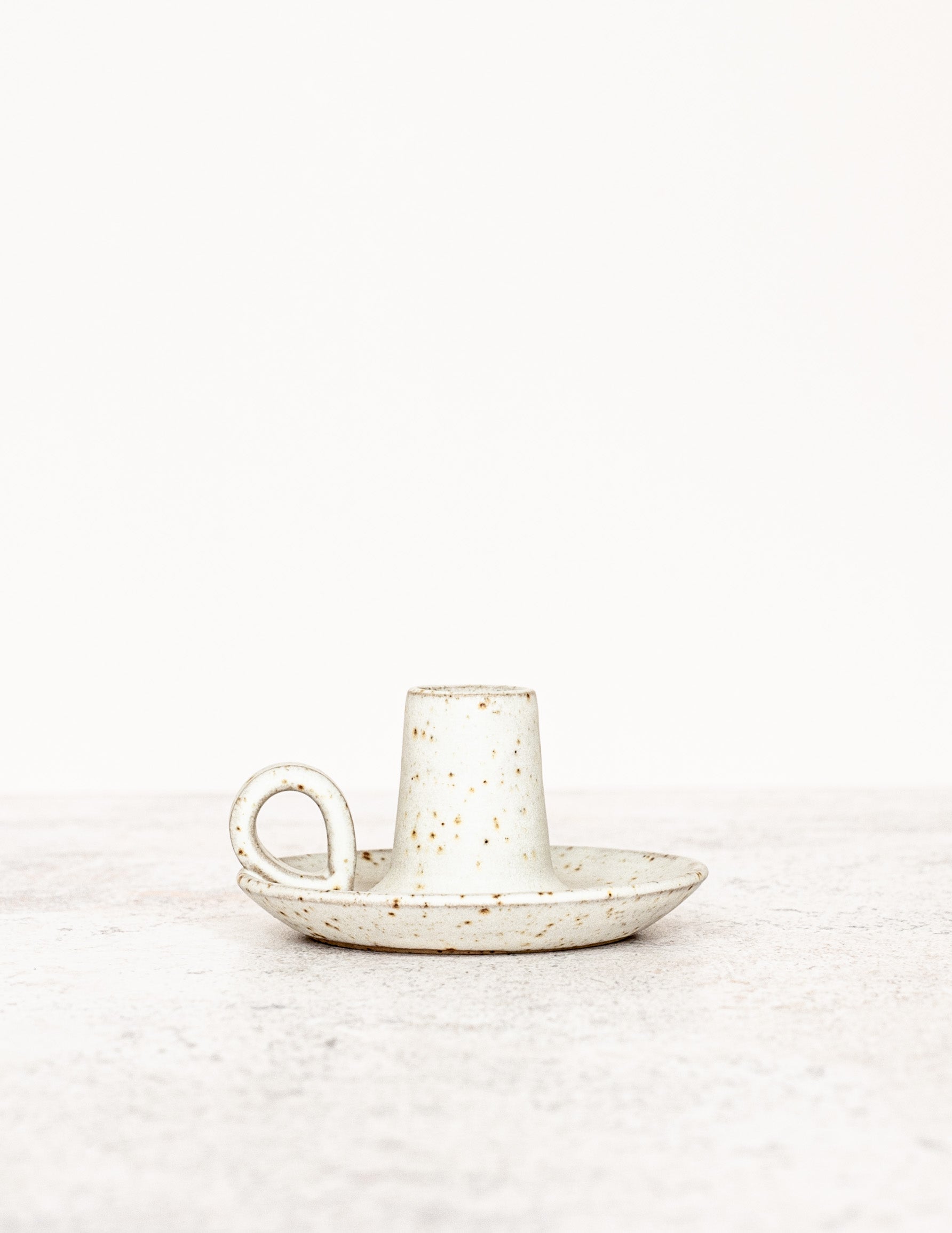 Handmade Candlestick Holder with Loop Handle