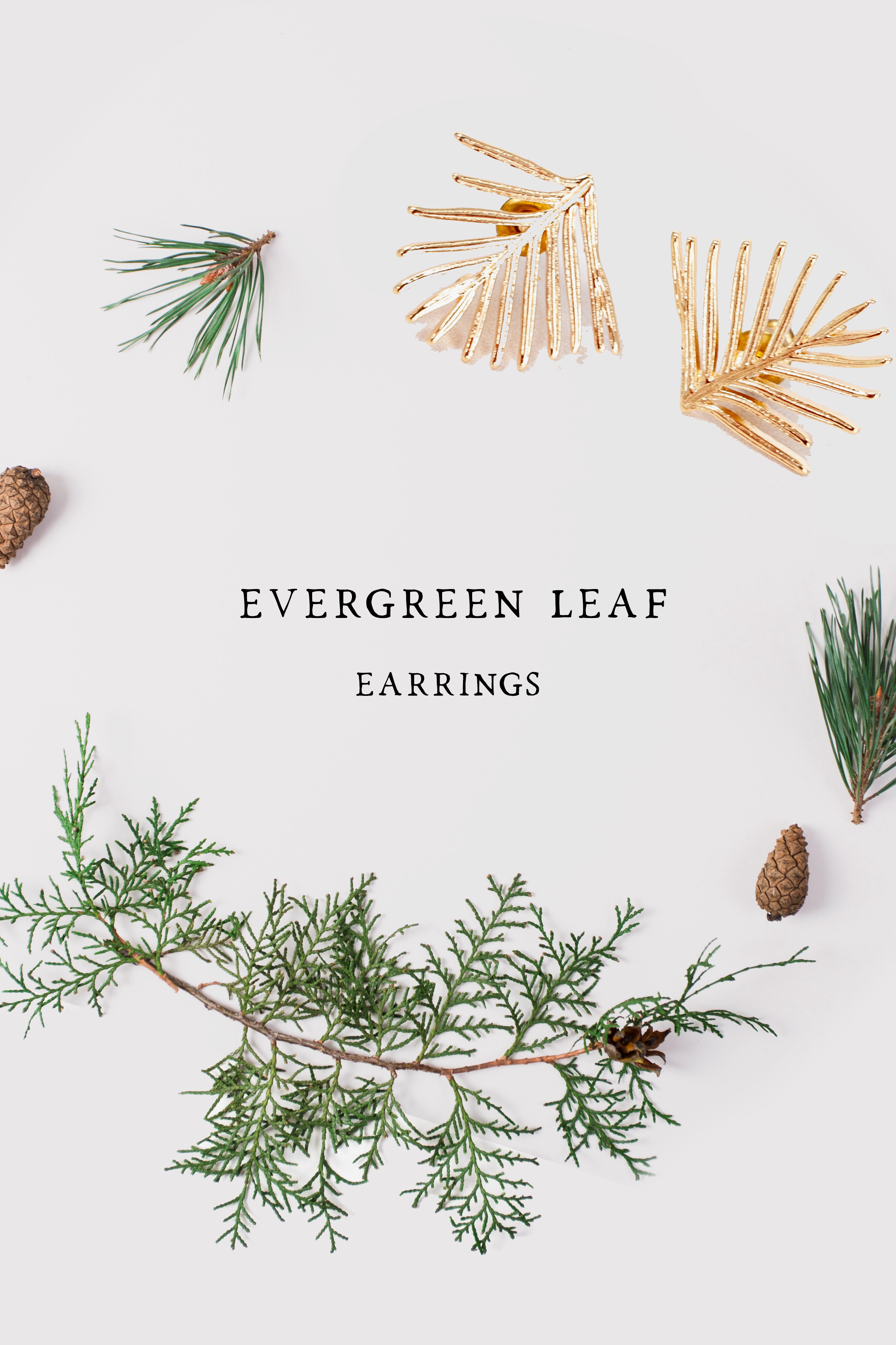 Gold Plated Fir Earrings