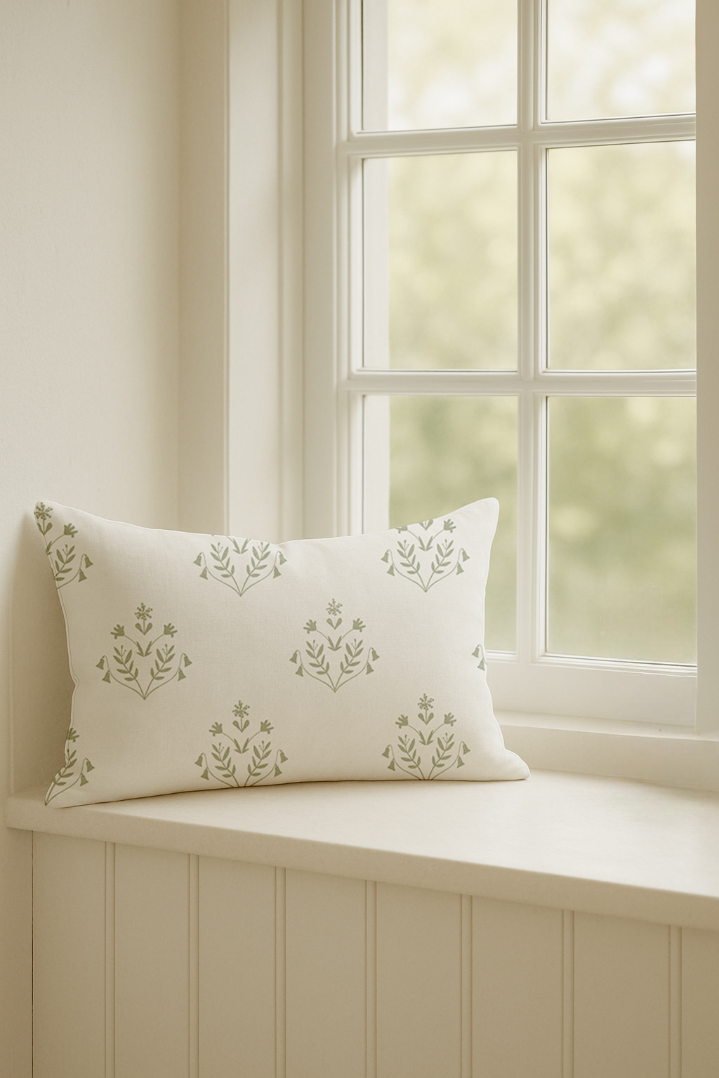 Garden Rising – Green Floral with Striped Back | Hills & Hedgerows UK