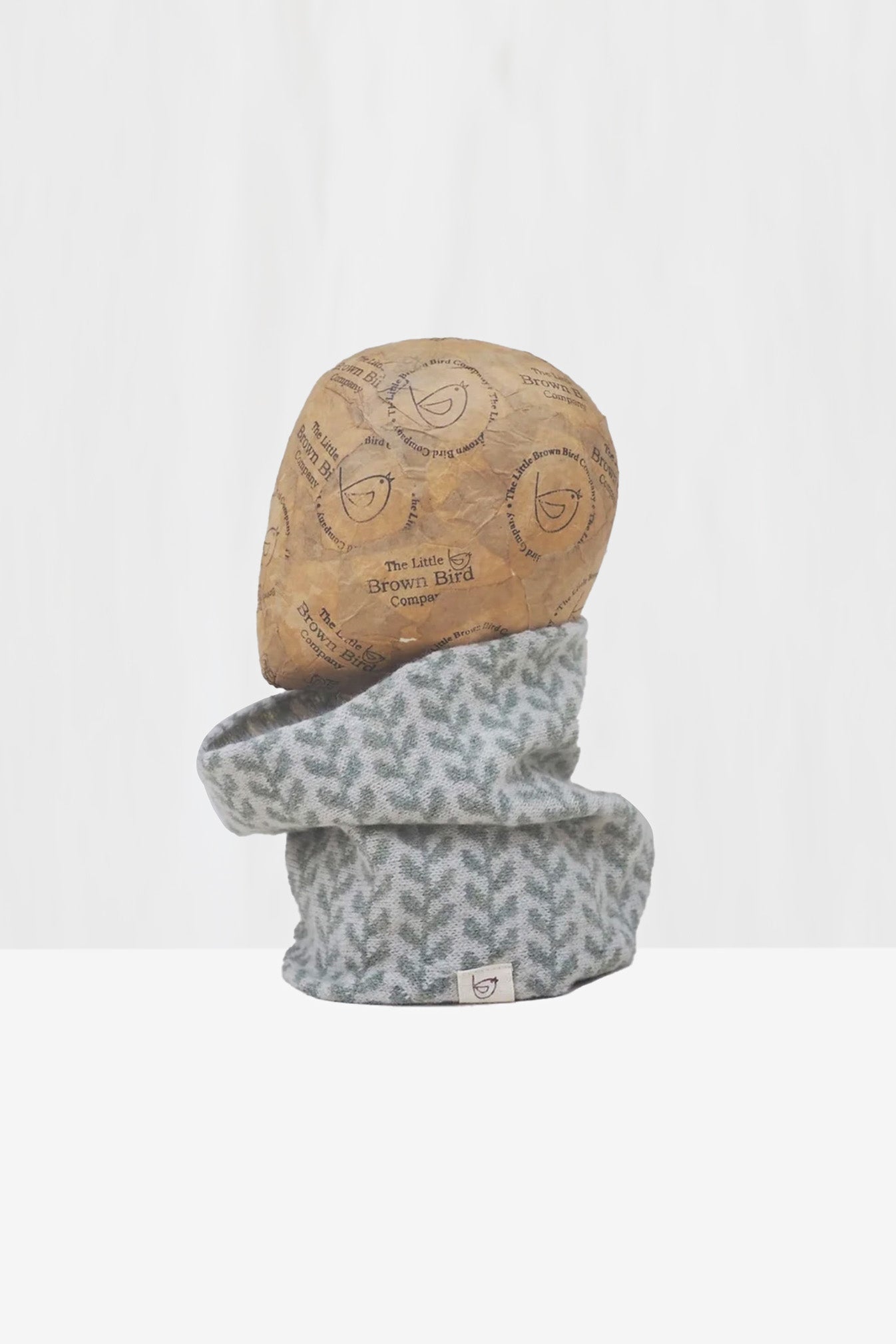 Eucalyptus Leaf Snood - Single Sided, Handcrafted Merino Wool