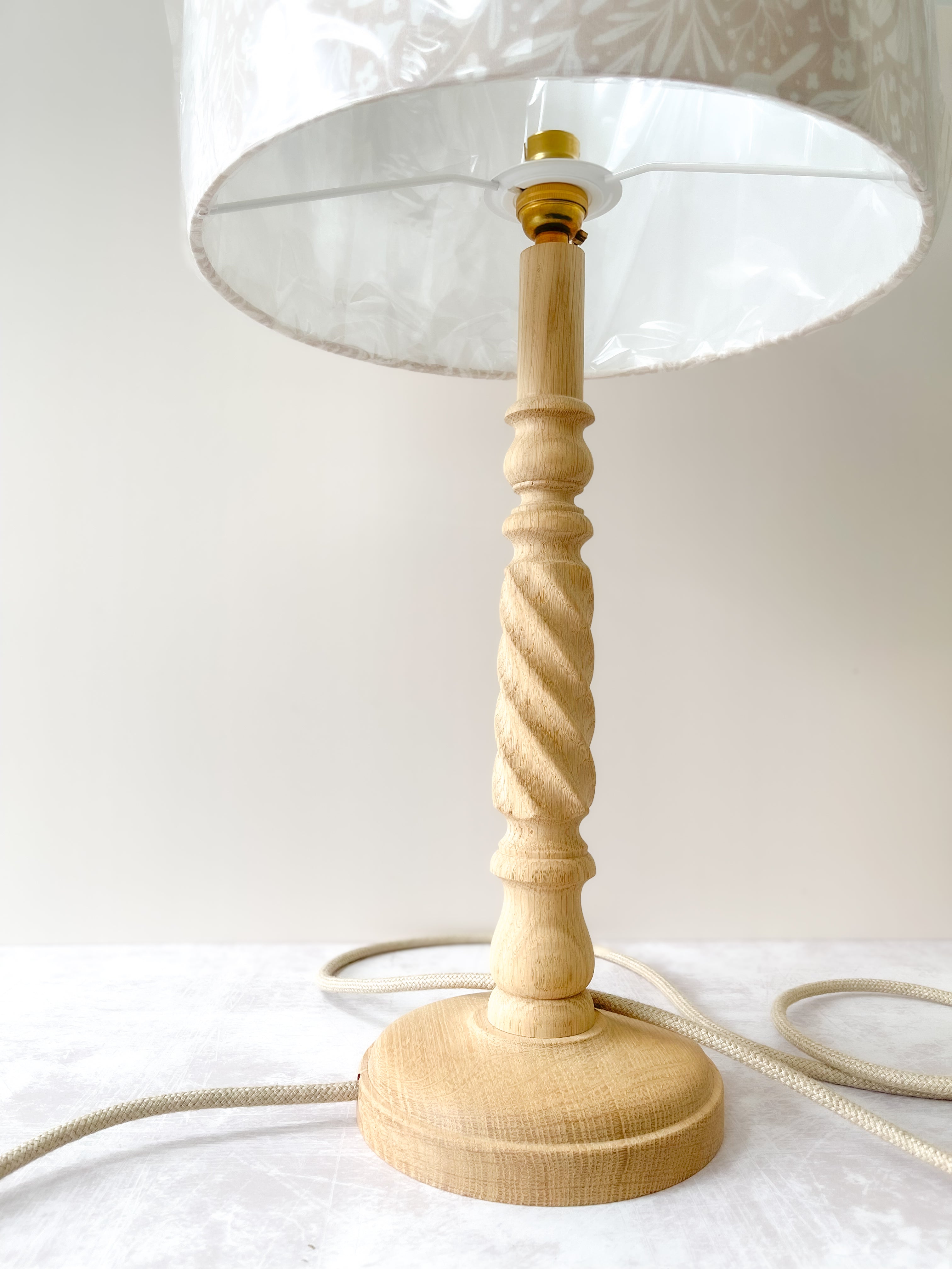 Oak Hand-Turned Lamp Base - just launched!