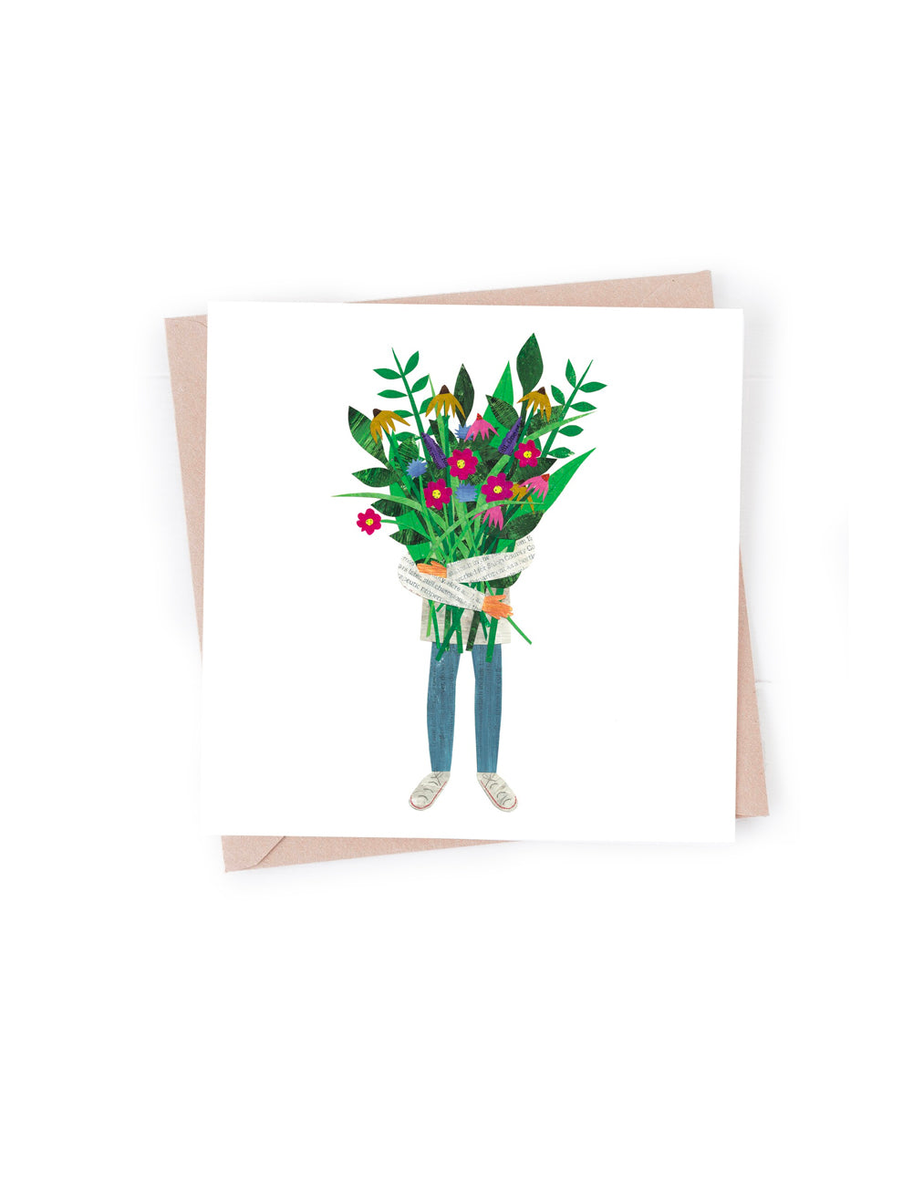 Say It With Flowers. Greetings Card.