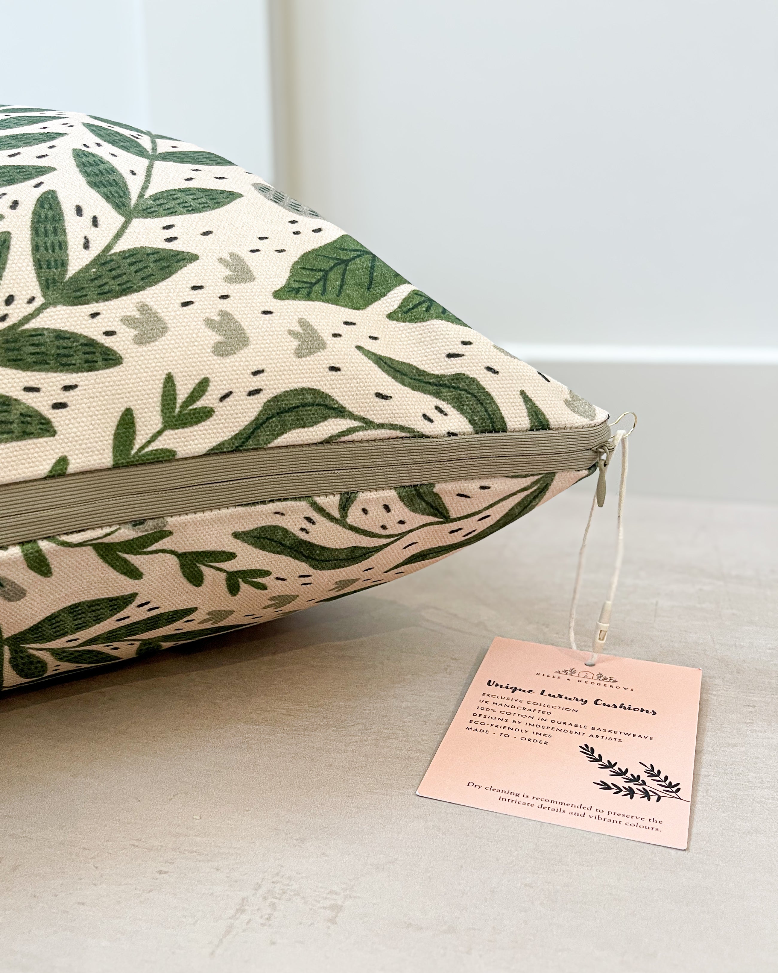 Green botanical cushions online