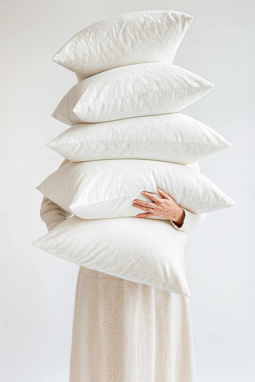 Duck feather cushion insert bundle – natural grey feather fill, cotton casing, made to fit Hills &amp; Hedgerows covers