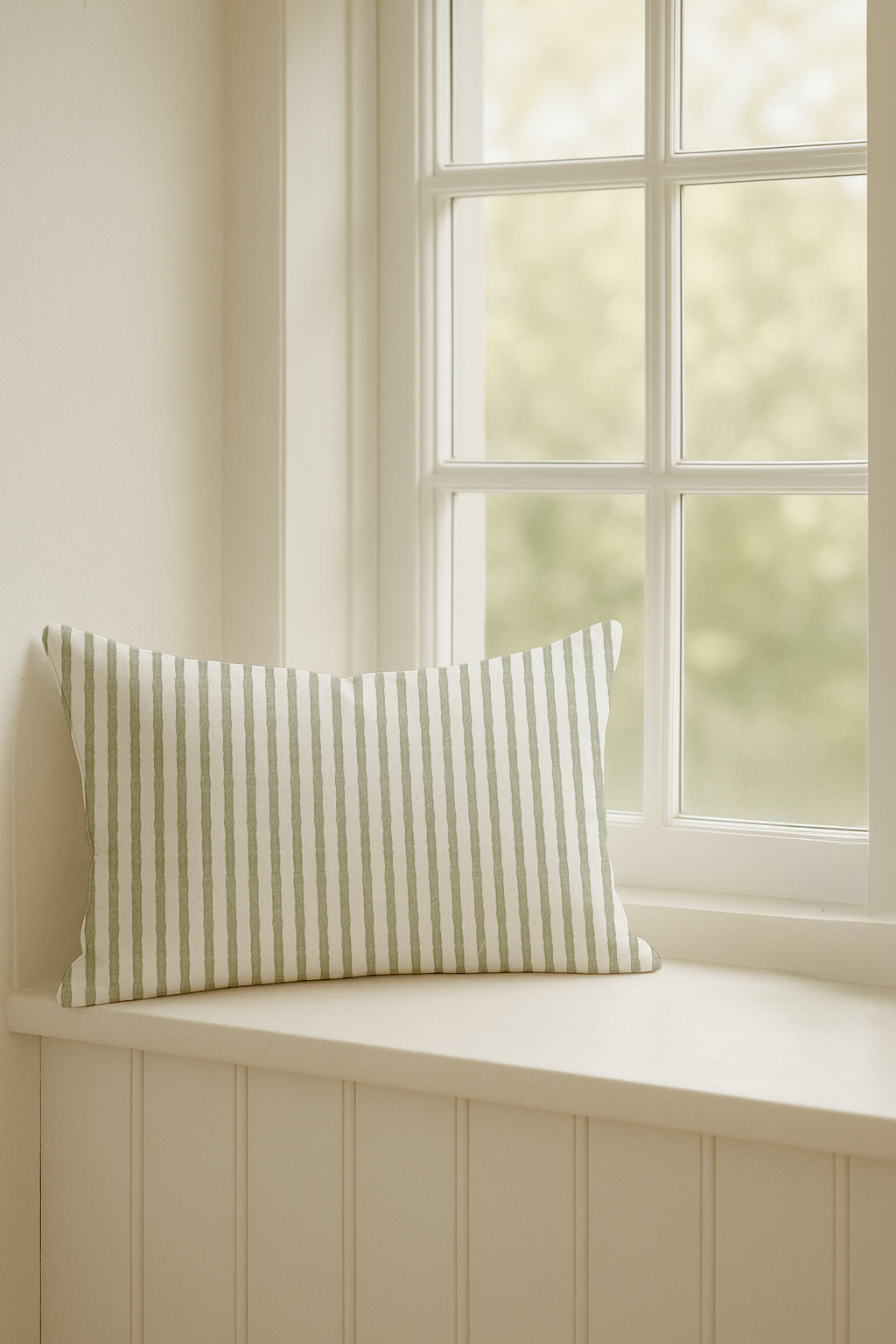 Garden Rising – Green Floral with Striped Back | Hills & Hedgerows UK