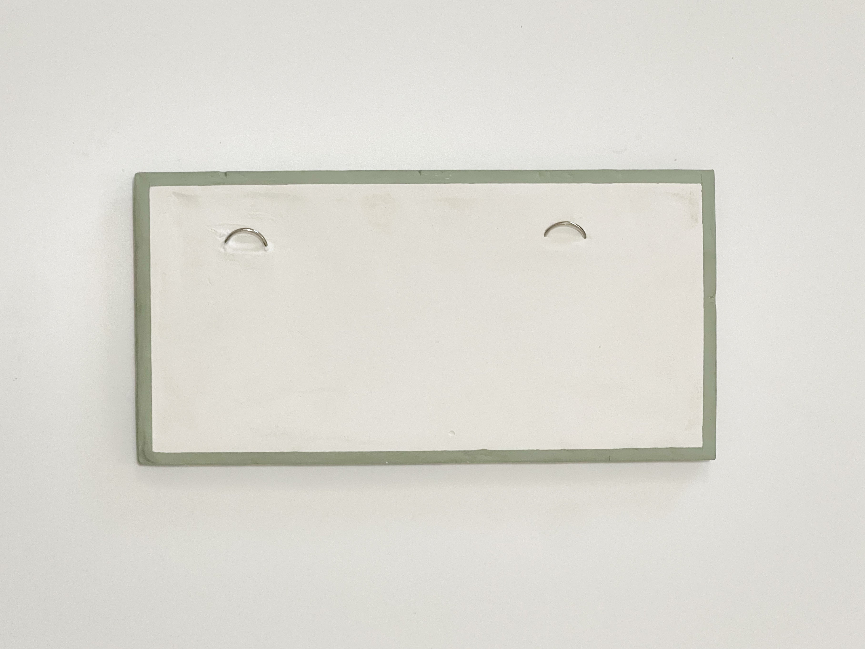 Handcrafted Ammi and Cornflower Botanical Relief Plaque - Sage Green with Rustic Edges