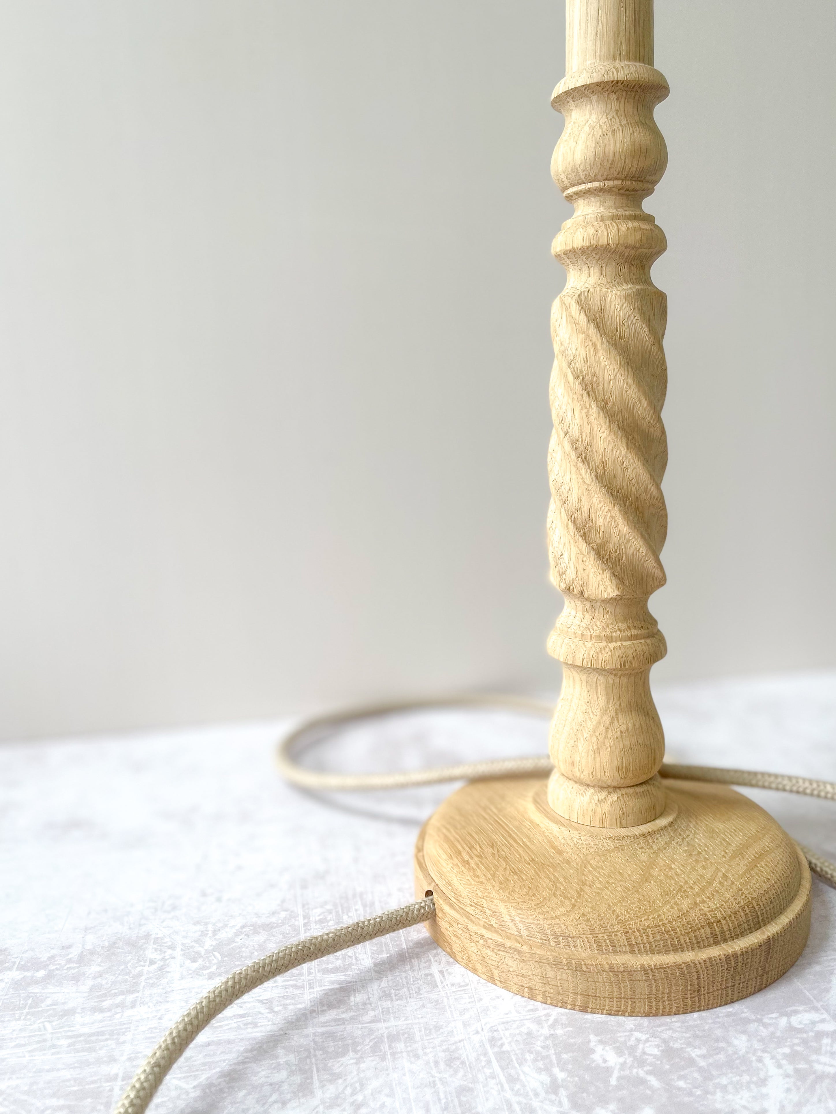 Oak Hand-Turned Lamp Base - just launched!