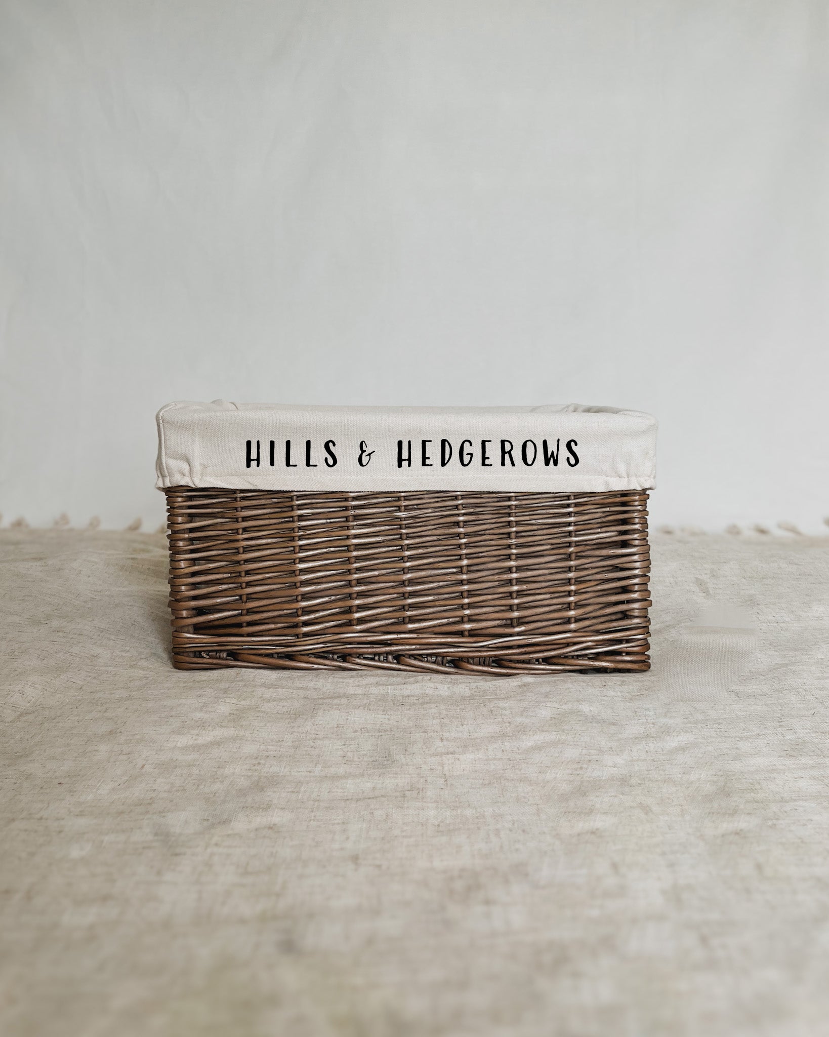 Personalised Medium Rectangular Antique Wash Storage Basket