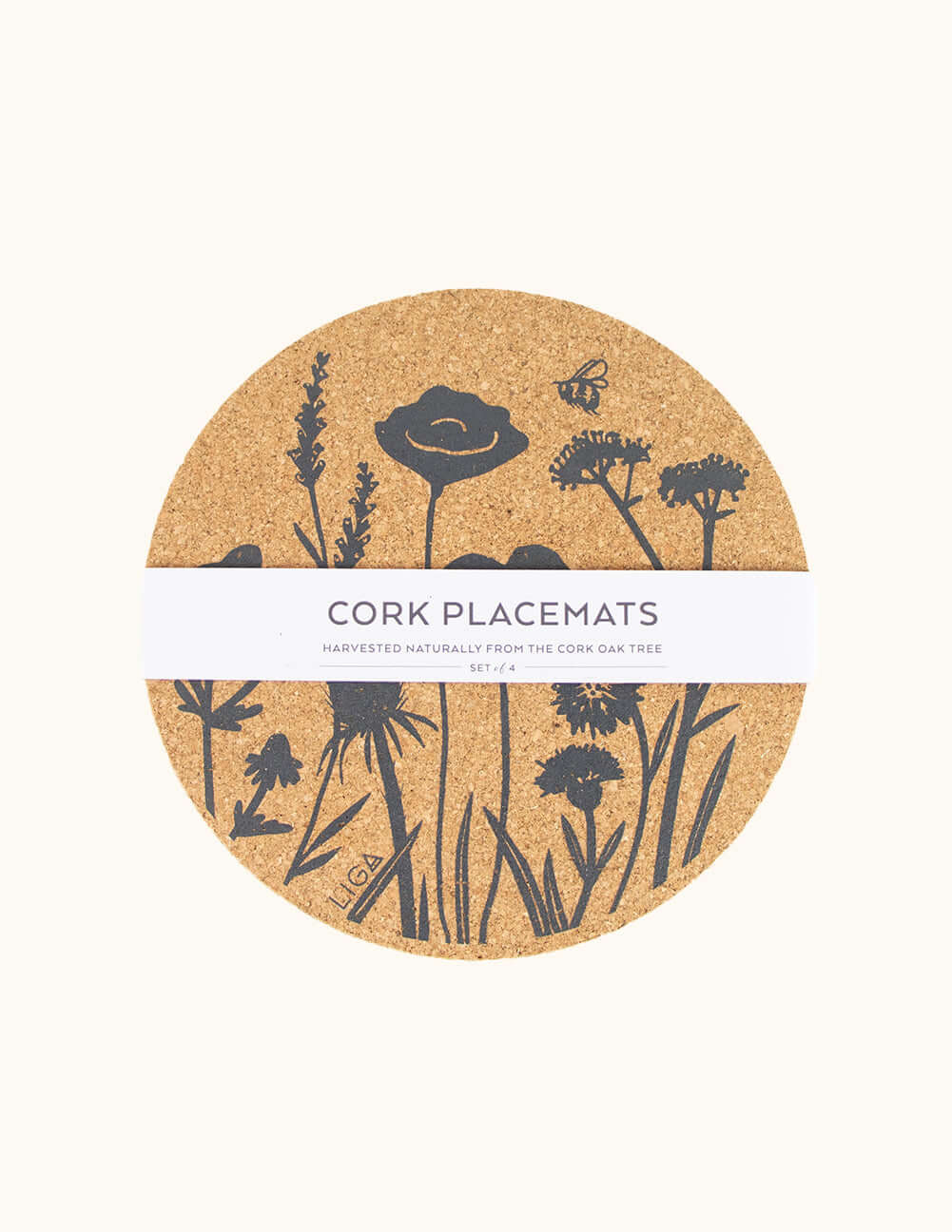 LIGA Wildflower Cork Placemat - Eco-Friendly Table Decor